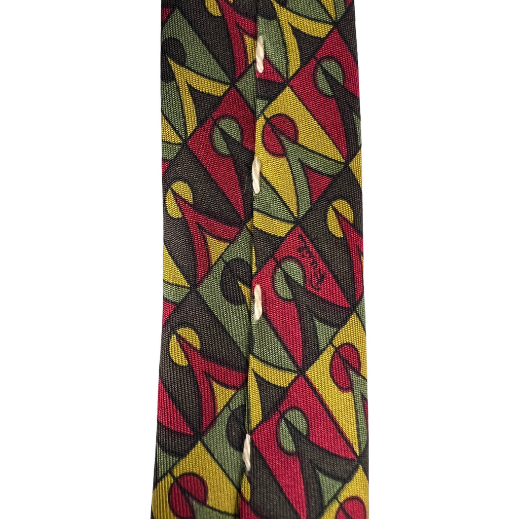 Vintage 1960s Mod Emilio Pucci Tie Hand Finished Silk
