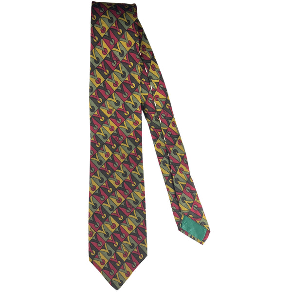 Vintage 1960s Emilio Pucci Tie Hand Made Woven Silk
