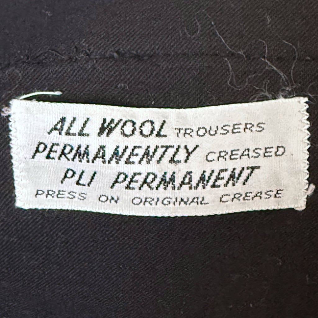 1960s mens suit all wool trousers label