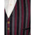 Vintage 1960s Mens Vest Maroon Striped Wool Mod Style Size M