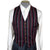 Vintage 1960s Mens Vest Maroon Striped Wool Mod Style Size M