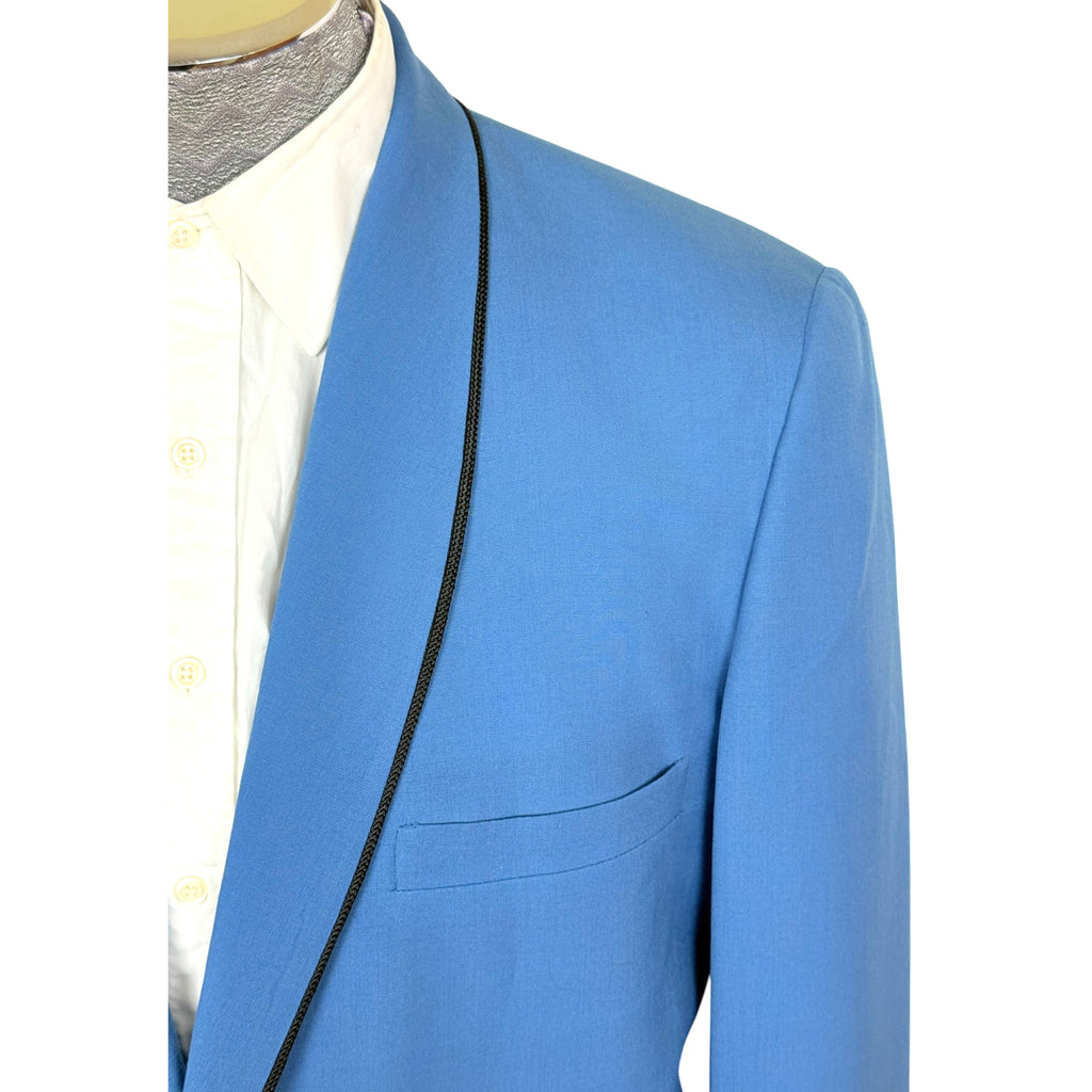 Vintage 1960s Blue Dinner Jacket Saks Fifth Avenue Size 42