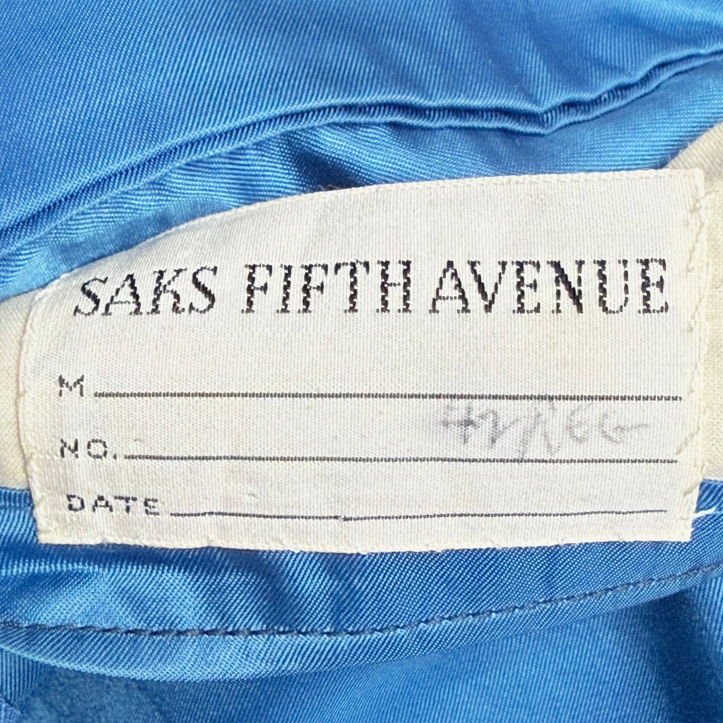 Vintage 1960s Blue Dinner Jacket Saks Fifth Avenue Size 42