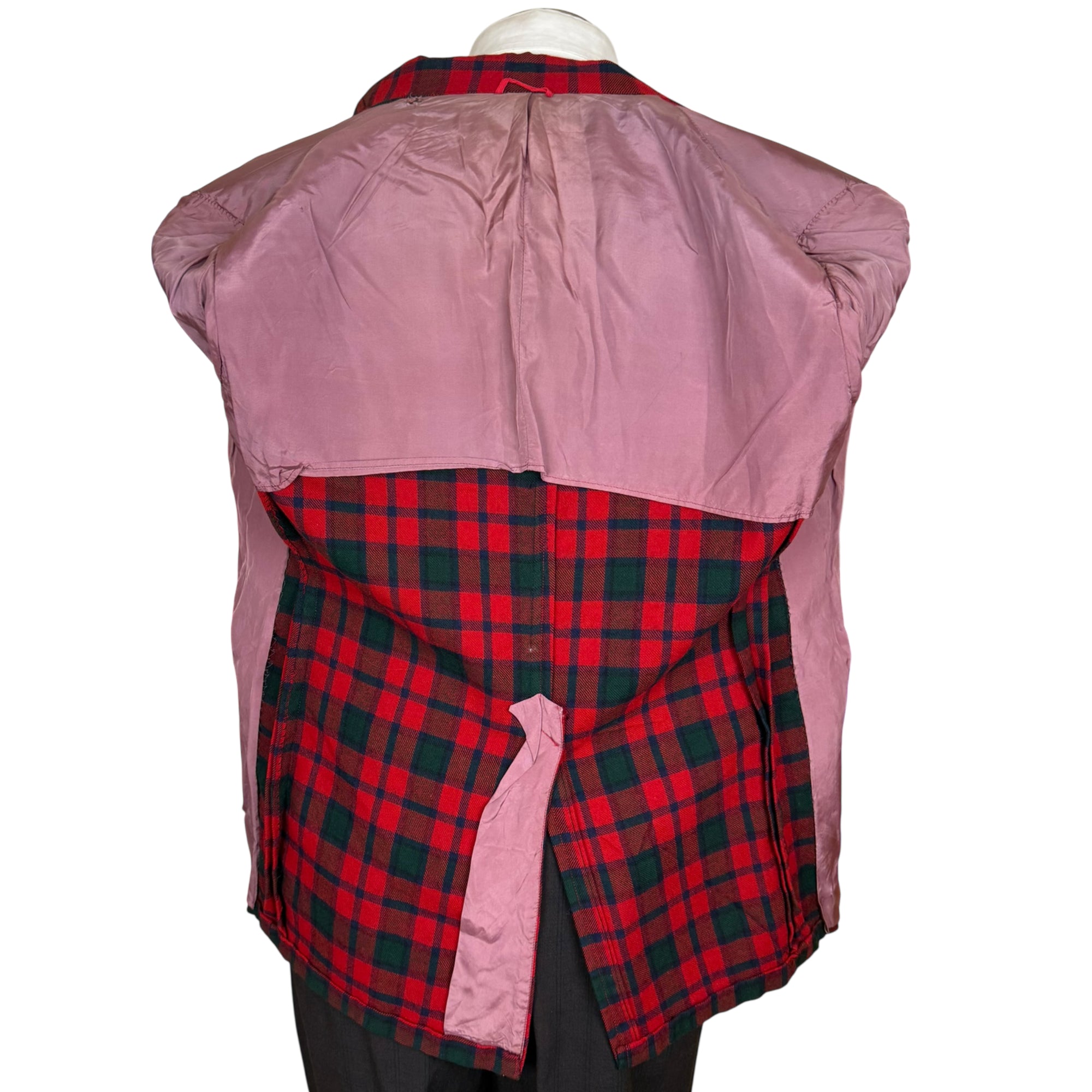 Vintage 1960s Tartan Plaid Wool Blazer Jacket Scottish-Inspired Size 38 Short