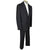 Vintage 1970s Mens Suit Pinstripe Black Wool Custom Size M