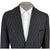 Vintage 1970s Mens Suit Pinstripe Black Wool Custom Size M