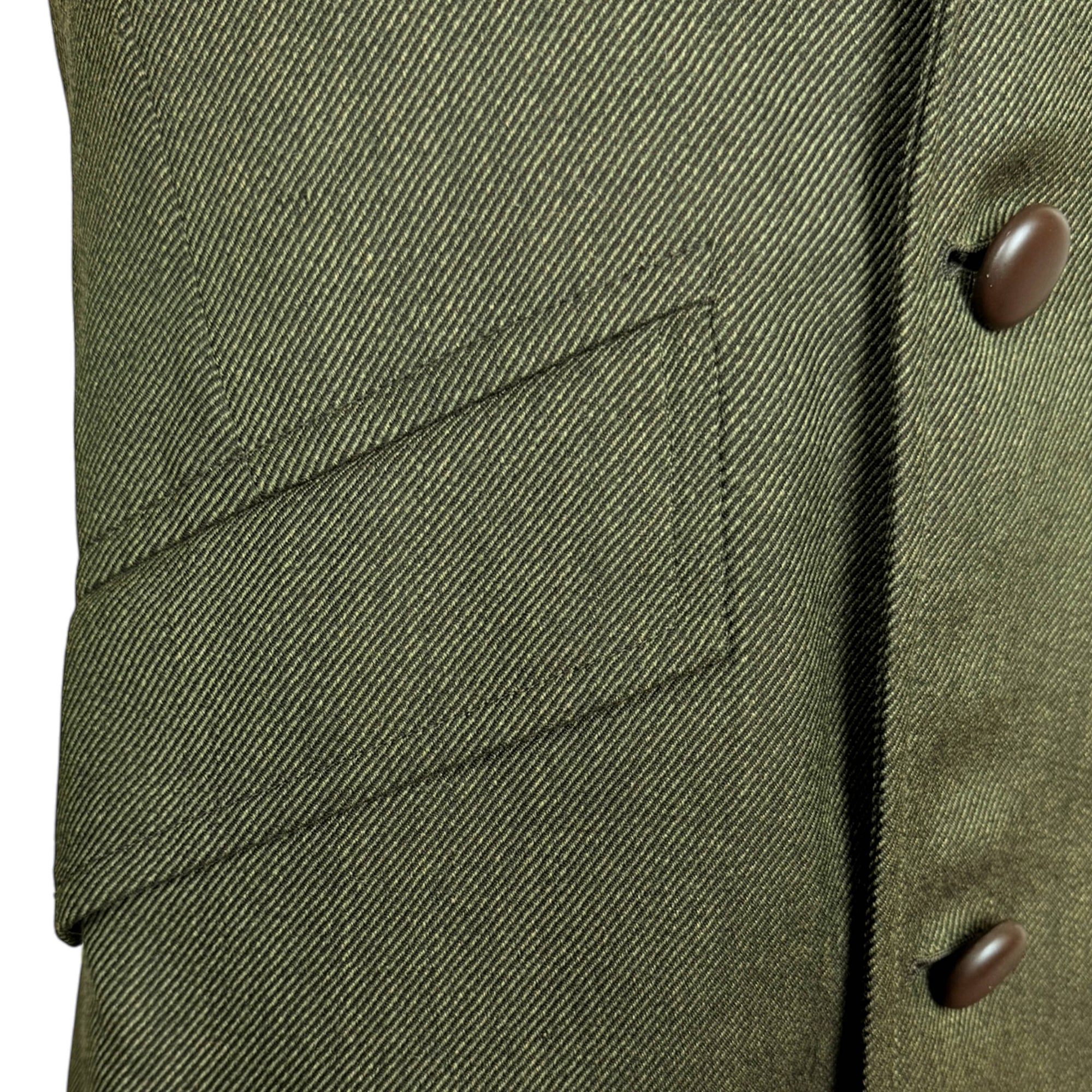 Unused  1970 Vintage Cavalry Twill Wool Coat Overcoat Sz 38