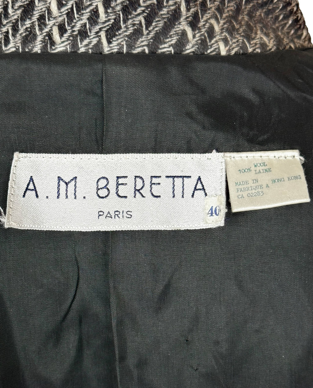 Vintage 1980s Anne Marie Beretta Paris Skirt Suit – Size 40