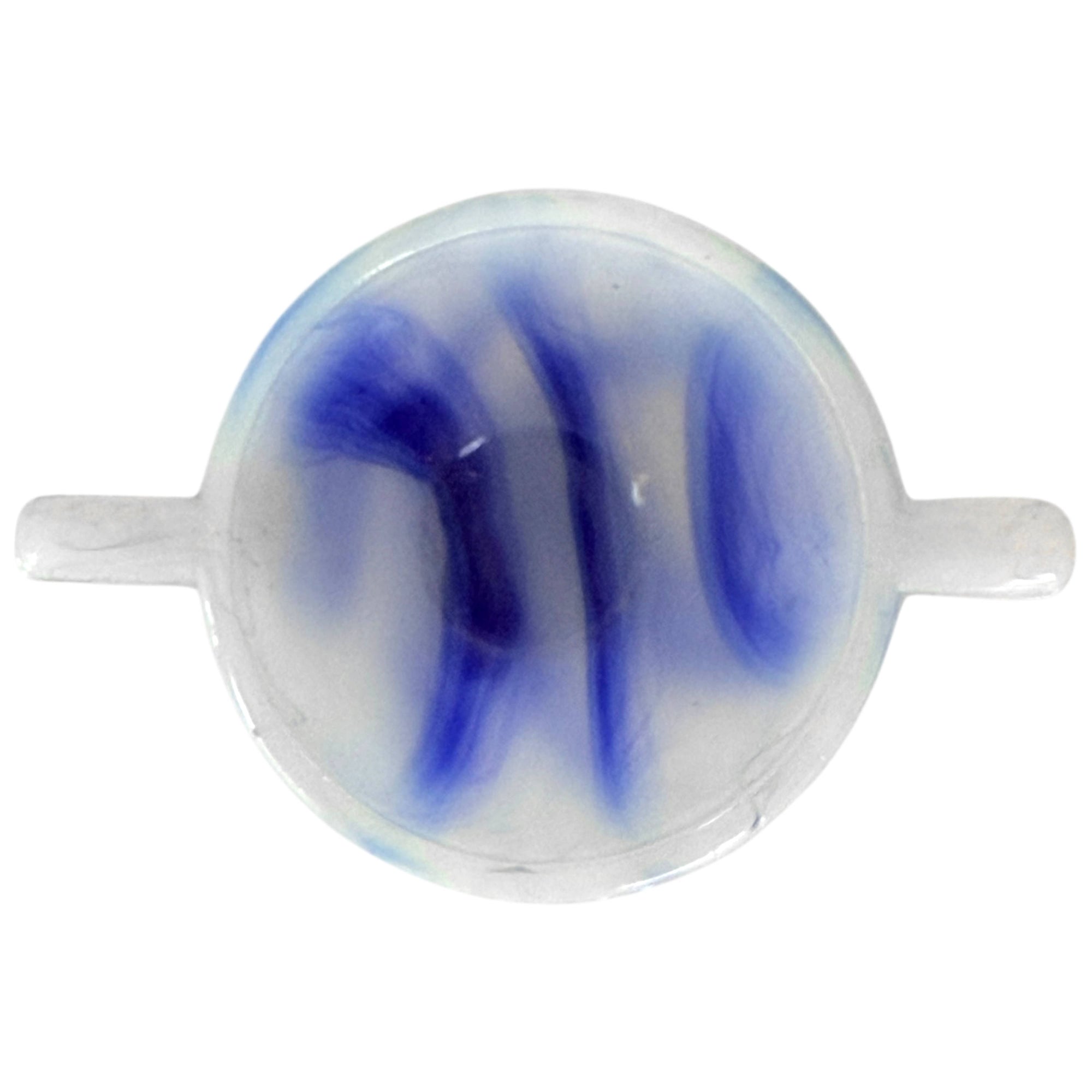 Vintage Akro Agate Childen’s Tea Set Blue Slag Glass 14 Pieces