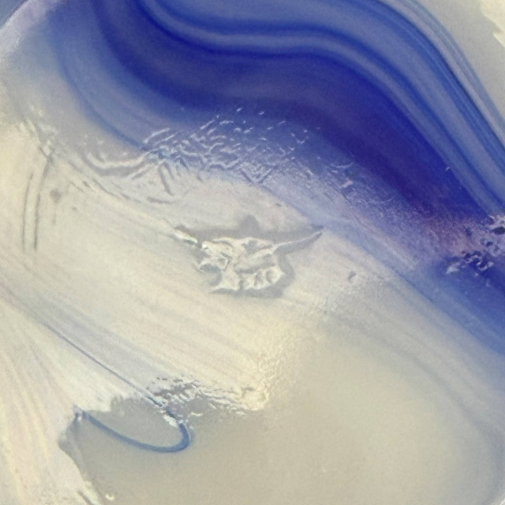 Vintage Akro Agate Childen’s Tea Set Blue Slag Glass 14 Pieces