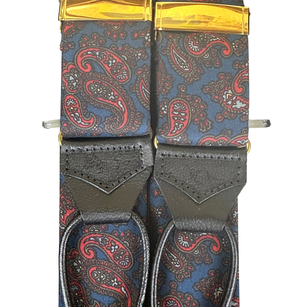 Unused 1990s Vintage Albert Thurston Pure Silk Suspenders Made in England