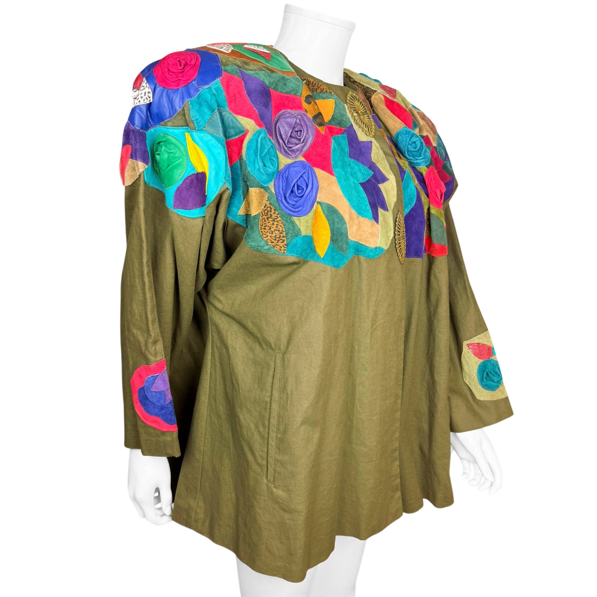right side view of Vintage 1980s Alexis Kreighoff  jacket