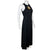 Vintage 1970s Disco Dress Black Maxi Length Size M