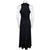 Vintage 1970s Disco Dress Black Maxi Length Size M