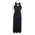 Vintage 1970s Disco Dress Black Maxi Length Size M