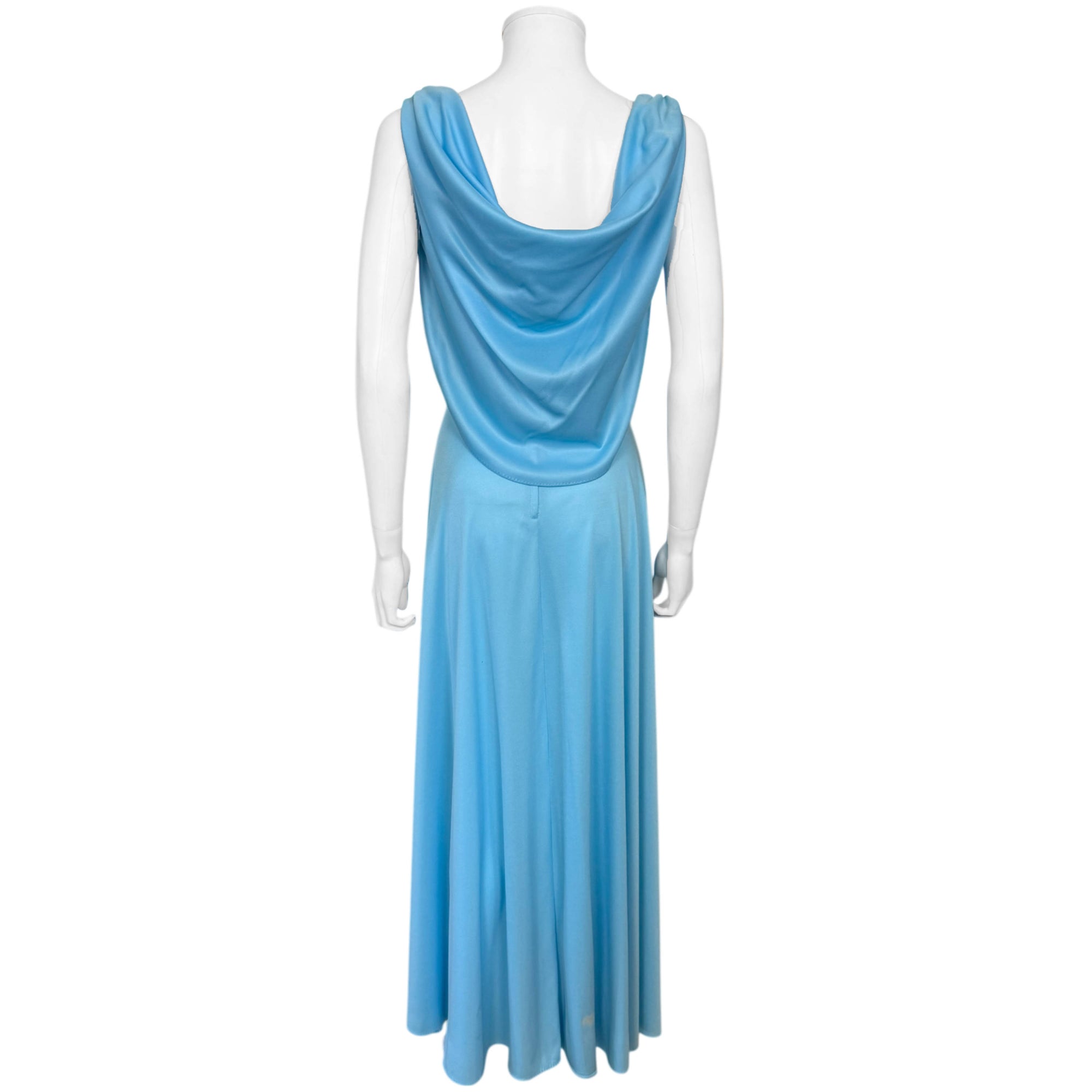 Back view of 1970s maxi dress by Algo 