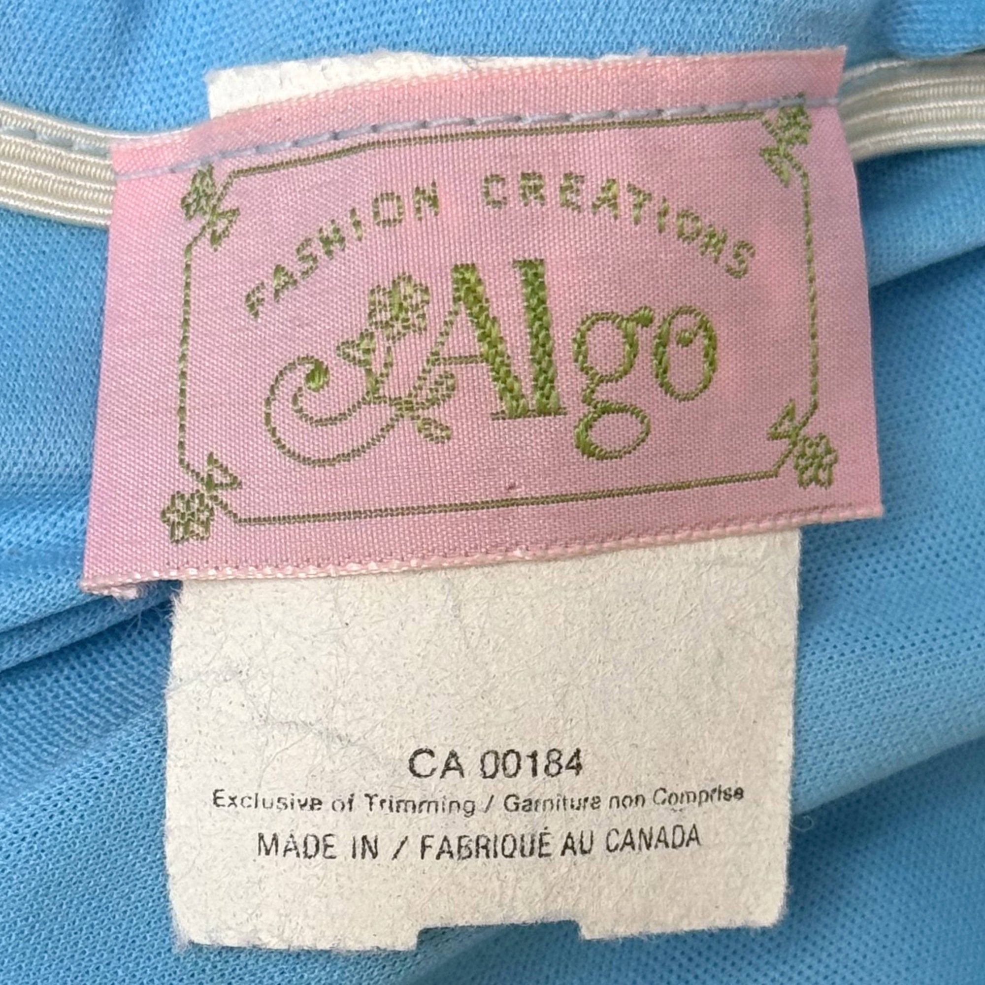 Algo label on vintage 1970s maxi dress by Algo 