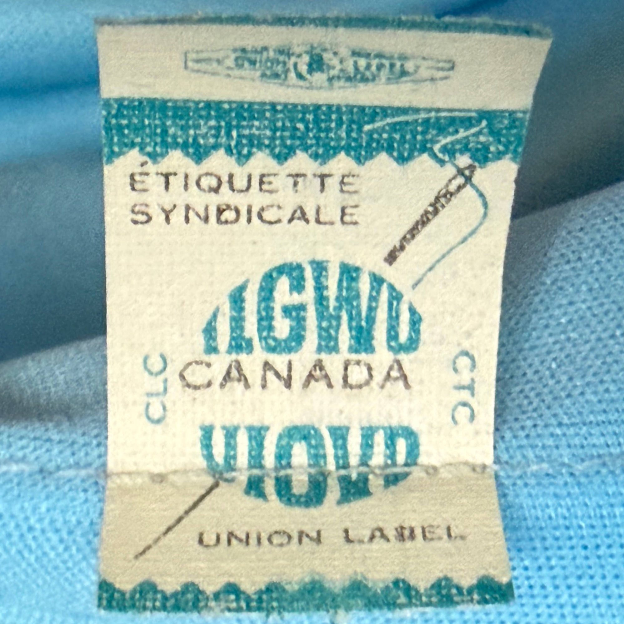 ILGWU union label on the vintage 1970s maxi dress by Algo 
