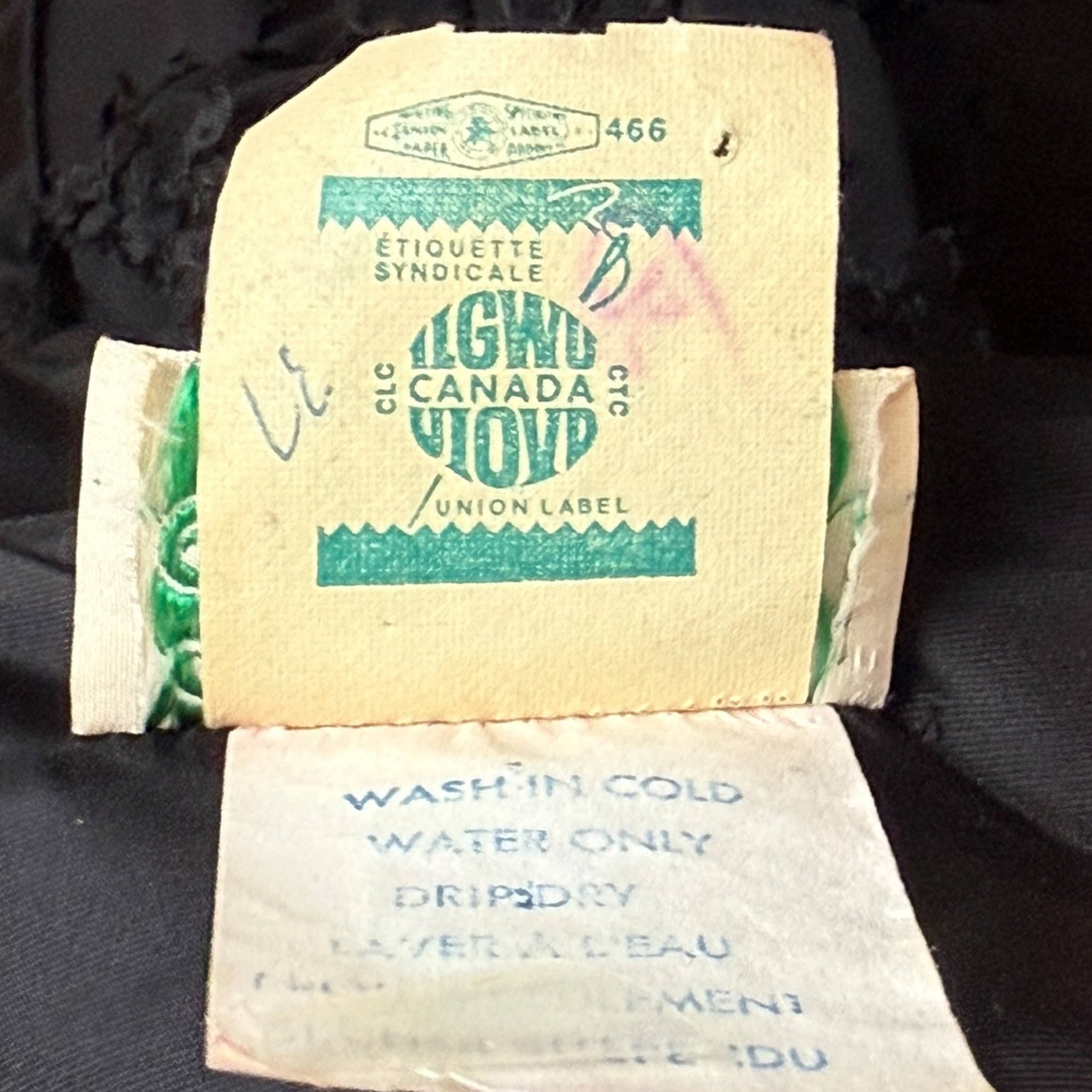 Vintage 1970s Black Dress with Textured Sheer Sleeves Algo-ettes Canada