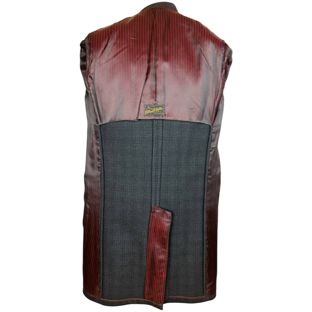 Dated 1962 Vintage 1960s Overcoat Checked Wool Coat Mens M