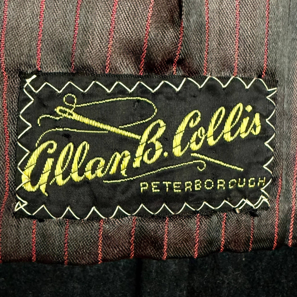 Dated 1962 Vintage 1960s Overcoat Checked Wool Coat Mens M