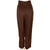 1990s Vintage Anne Klein Pants Brown Silk Size 10