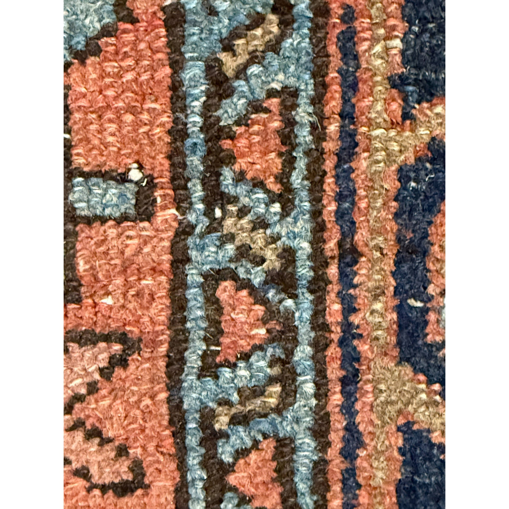 Antique Hand-Knotted Persian Rug 37x53 Natural Dyed Wool