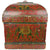 Antique Indian Papier-Mâché Painted Box – Hunting Scenes