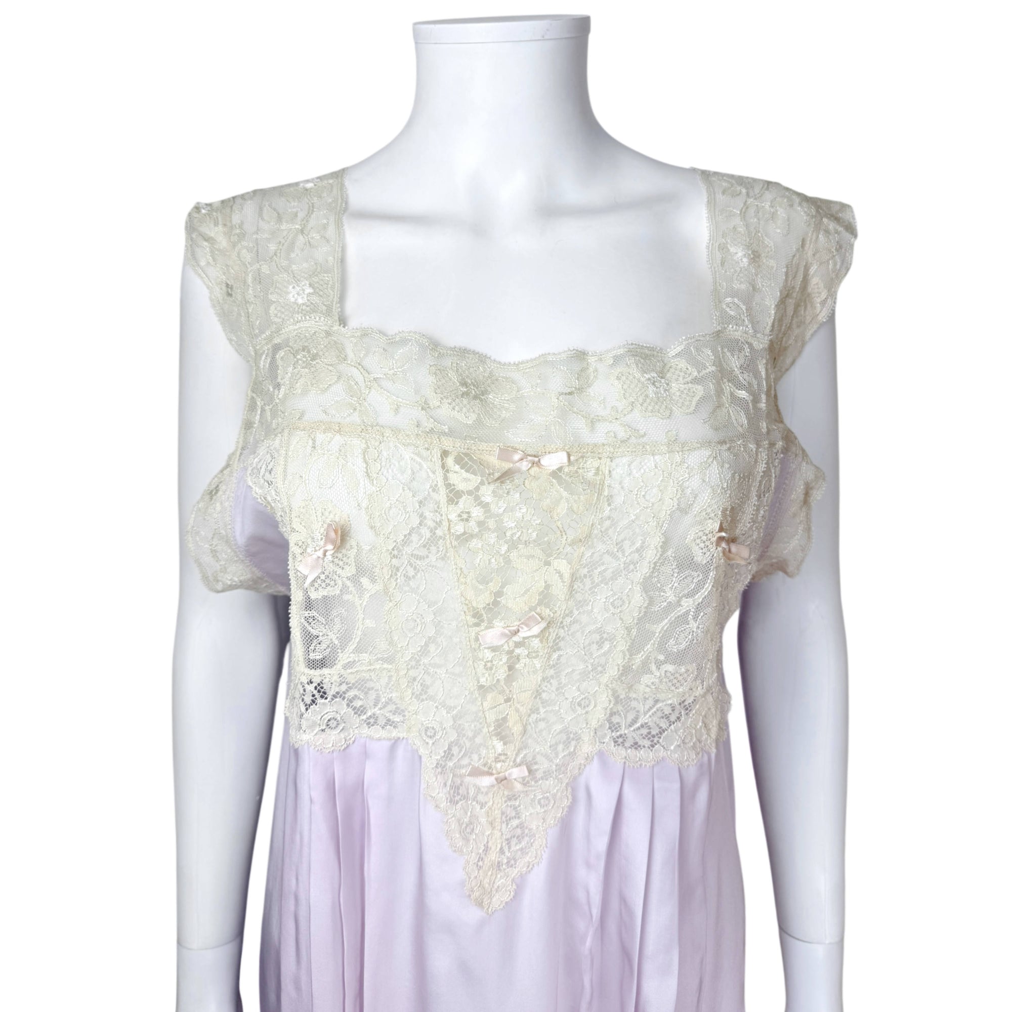 lace bodice of 1920s silk nightie