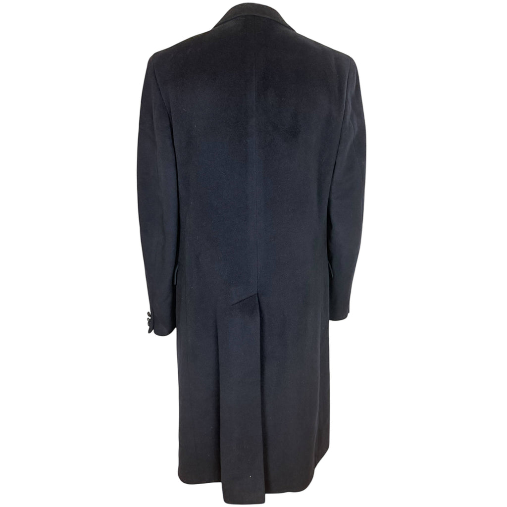 Vintage 1980s Aquascutum Overcoat Cashmere Blend Sz 40 Tall