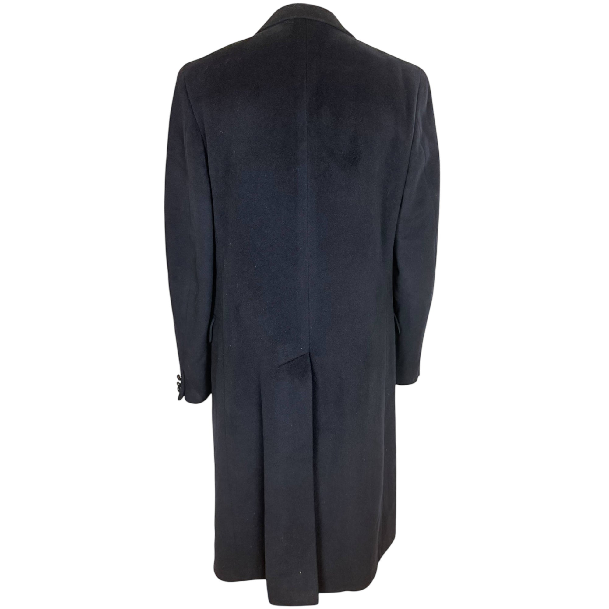 Vintage 1980s Aquascutum Overcoat Cashmere Blend Sz 40 Tall