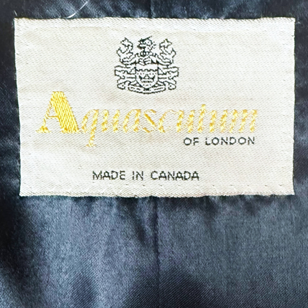 Vintage 1980s Aquascutum Overcoat Cashmere Blend Sz 40 Tall