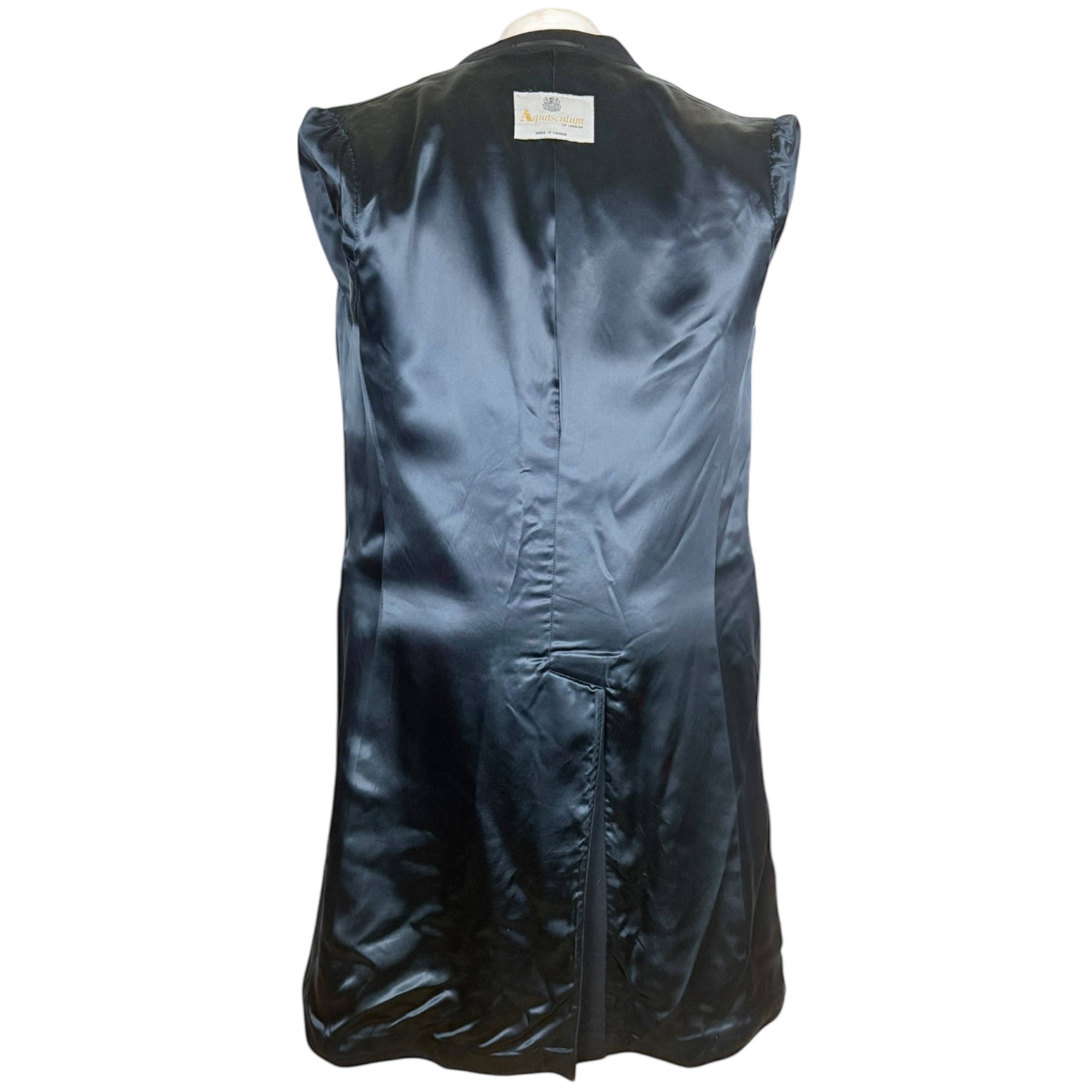 Vintage 1980s Aquascutum Overcoat Cashmere Blend Sz 40 Tall