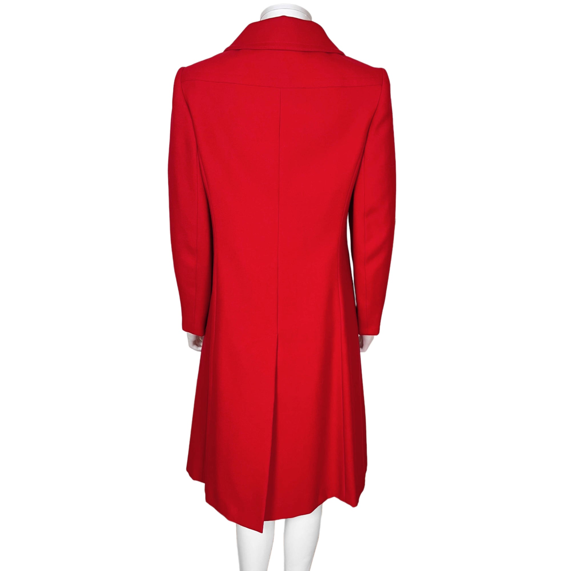 Vintage 1960s Aquascutum Coat Red Wool Ladies Size M