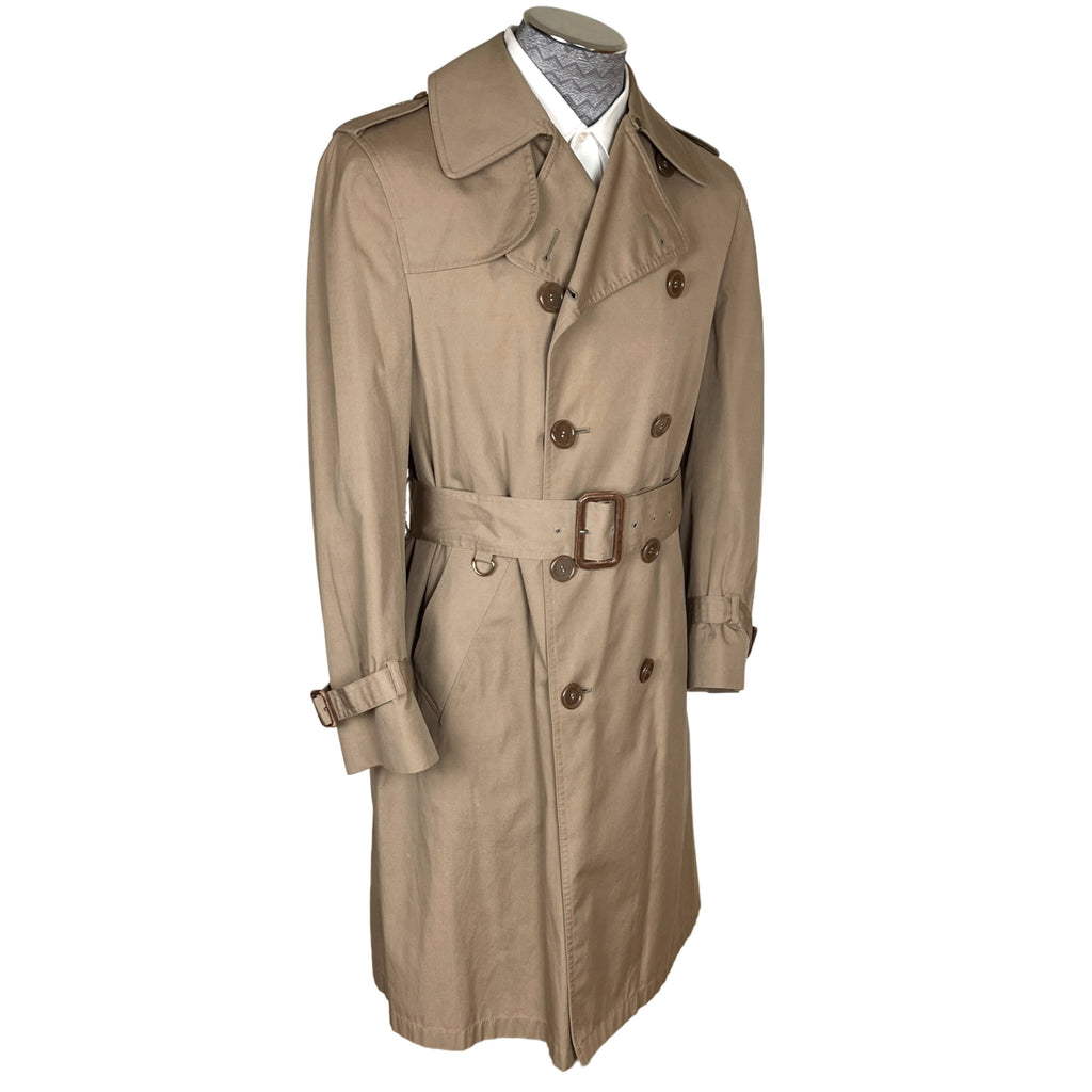 Vintage Aquascutum Trench Coat Raincoat Mens Size M 40 Reg