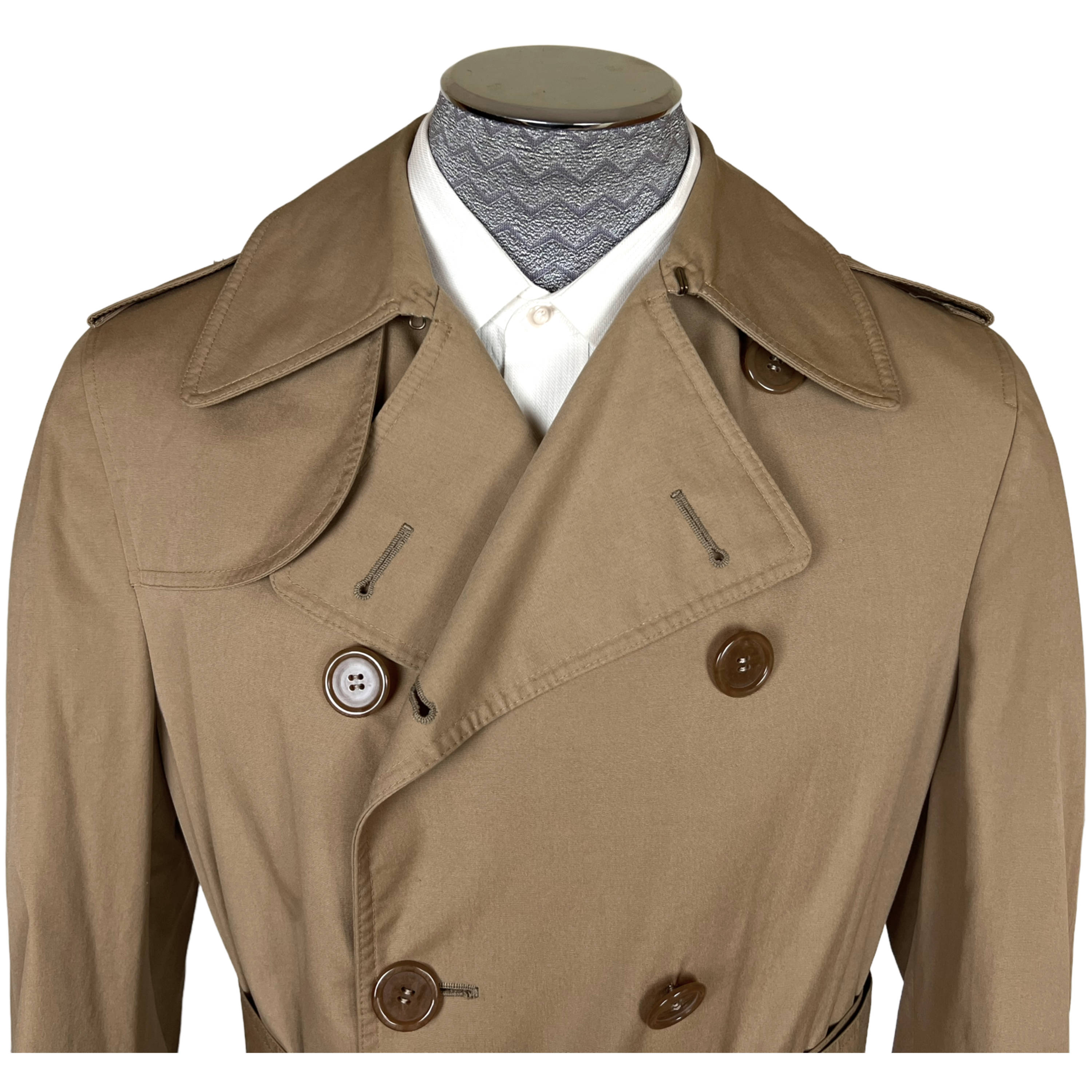 Vintage Aquascutum Trench Coat Raincoat Mens Size M 40 Reg