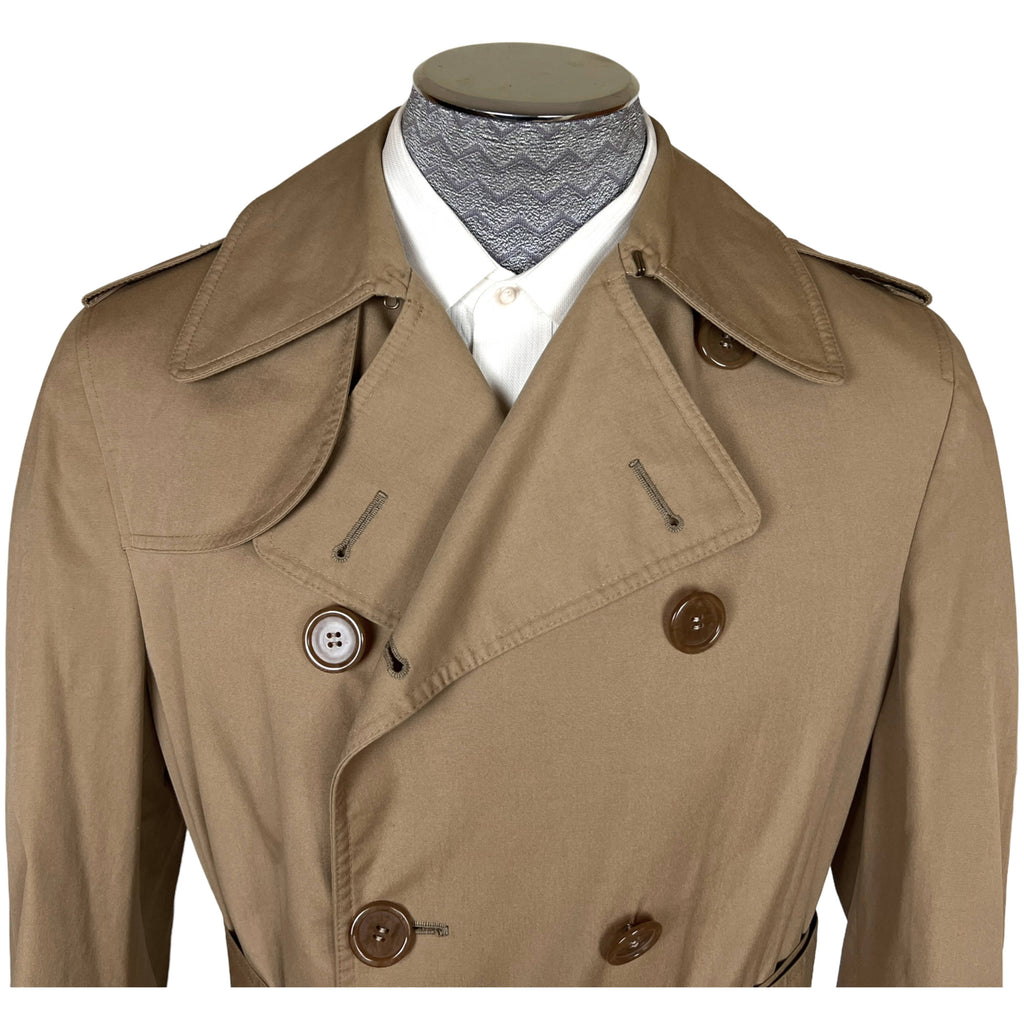 Vintage Aquascutum Trench Coat Raincoat Mens Size M 40 Reg