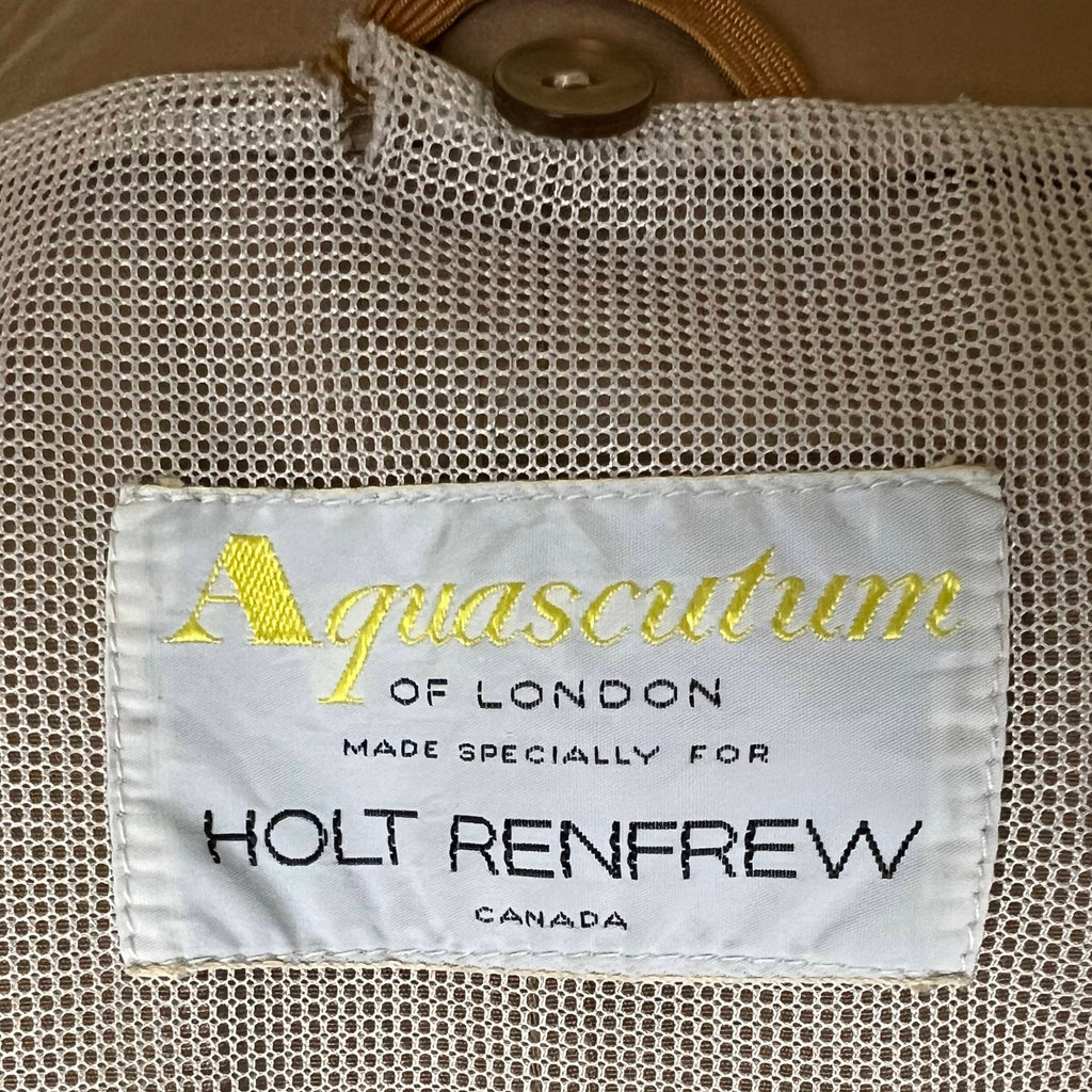 Vintage Aquascutum Trench Coat Raincoat Mens Size M 40 Reg