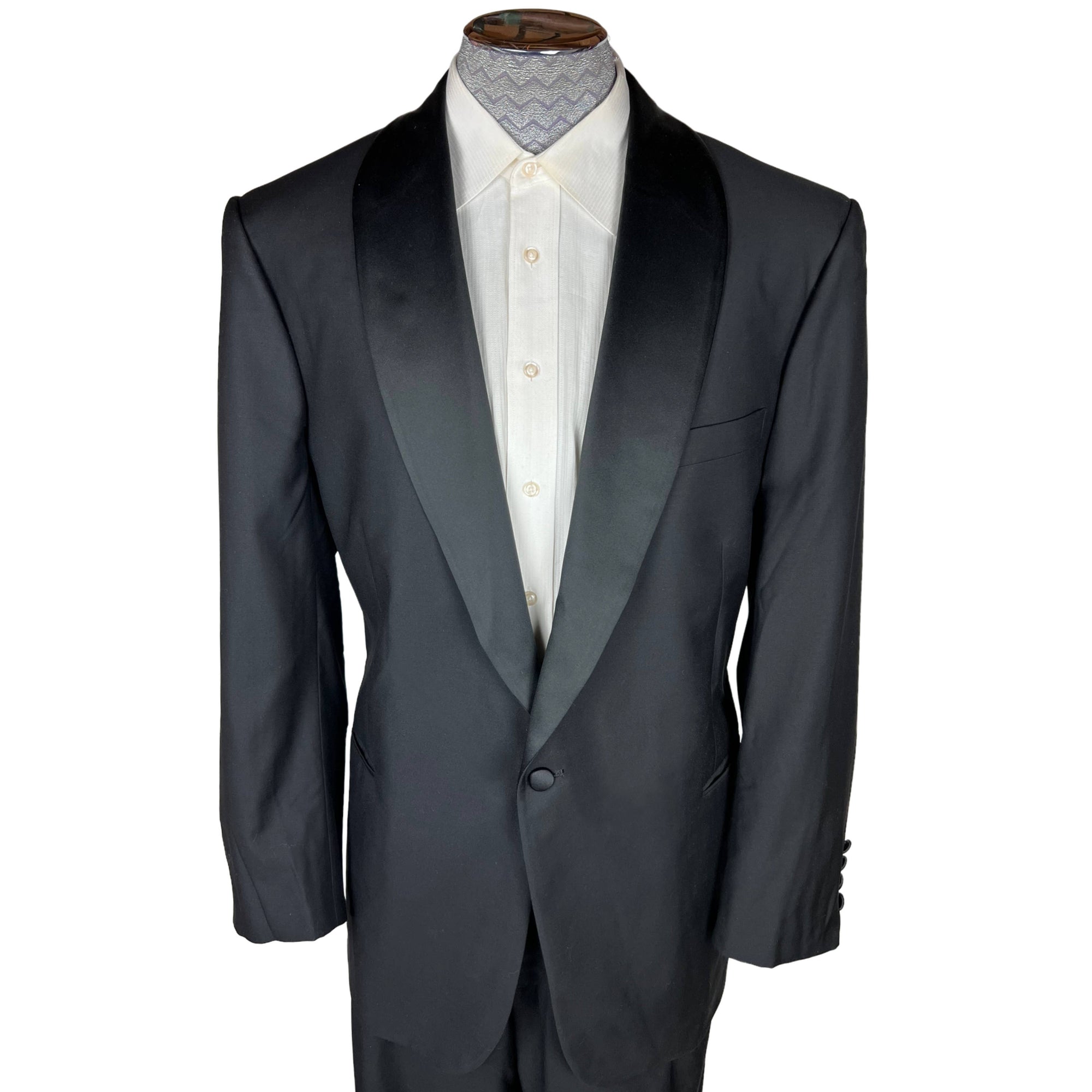 1990s Vintage Aquascutum Tuxedo Suit Size XL