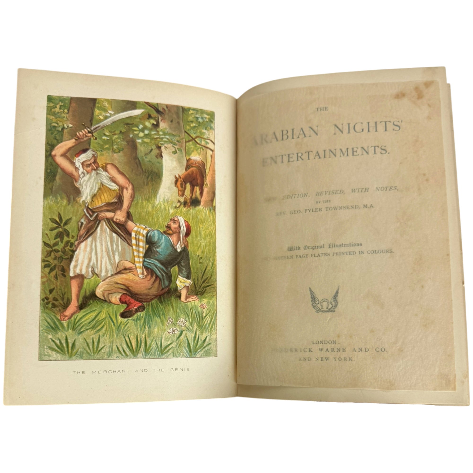 Frontispiece colour illustration from Arabian Nights Frederick Warne edition