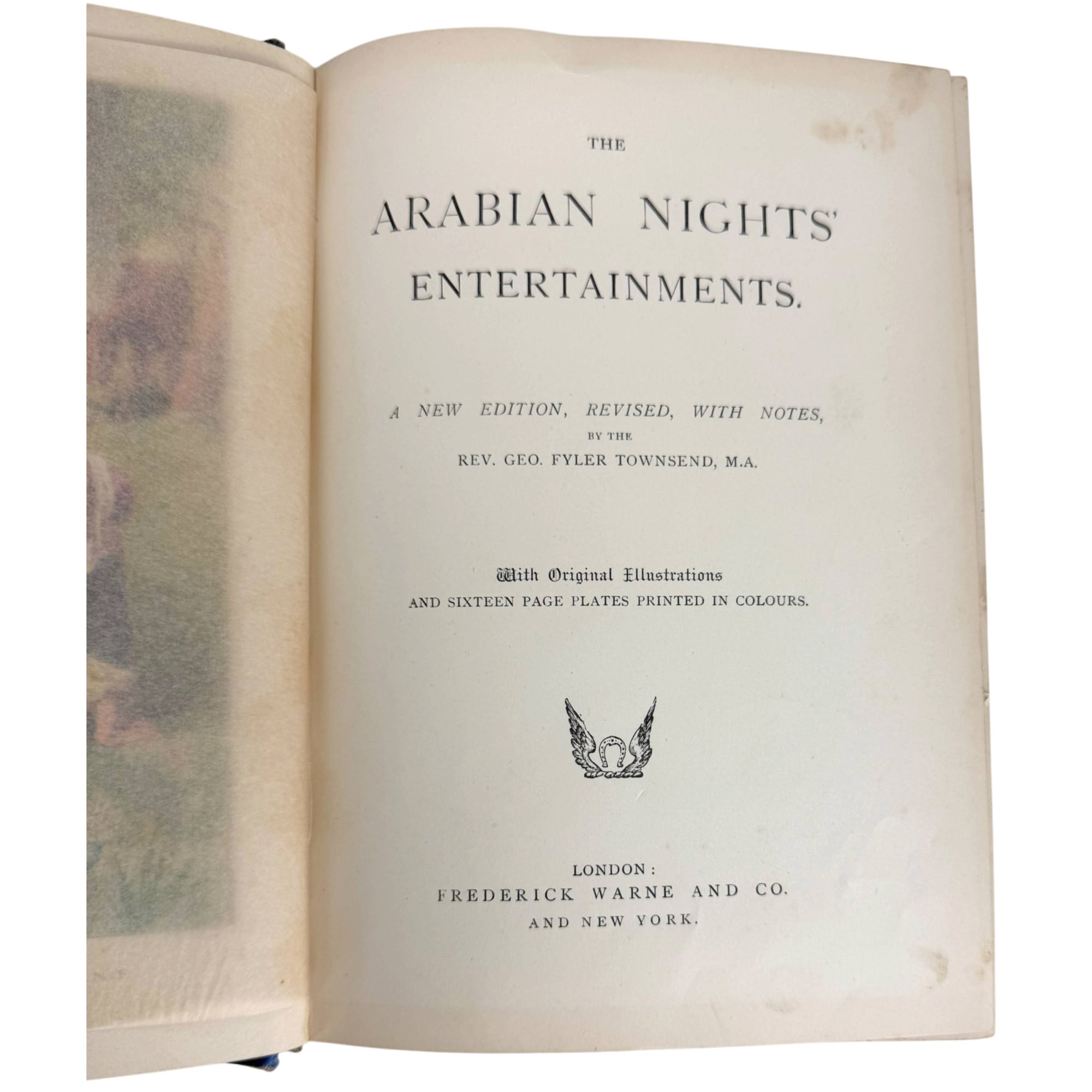 Title page of Edwardian Arabian Nights Entertainments revised by George Fyler Townsend