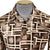 Vintage 1970s Disco Shirt Geometric Stretchy Polyester Sz XL