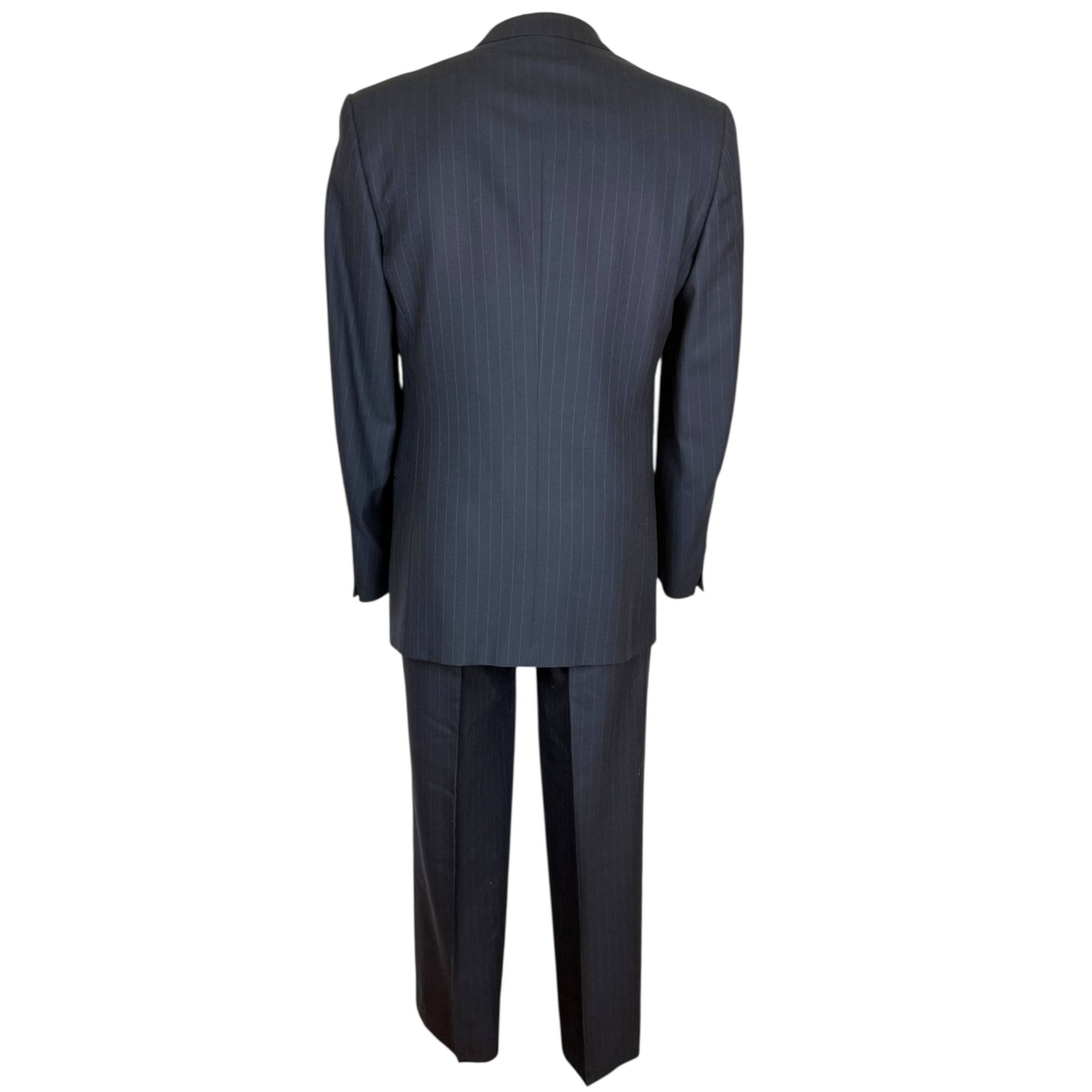 Vintage Mani by Giorgio Armani Suit Navy Pinstripe Size 41R