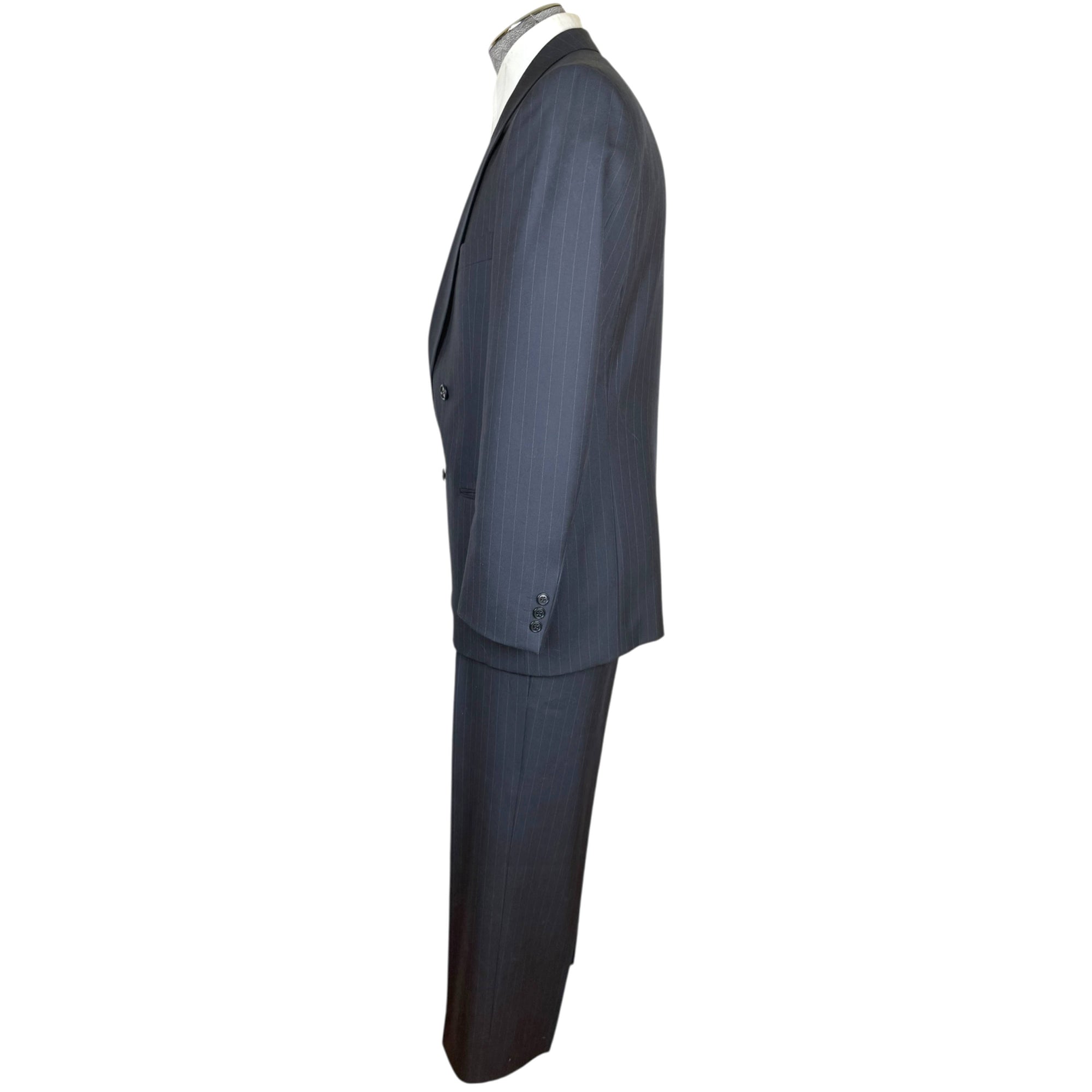 Vintage Mani by Giorgio Armani Suit Navy Pinstripe Size 41R