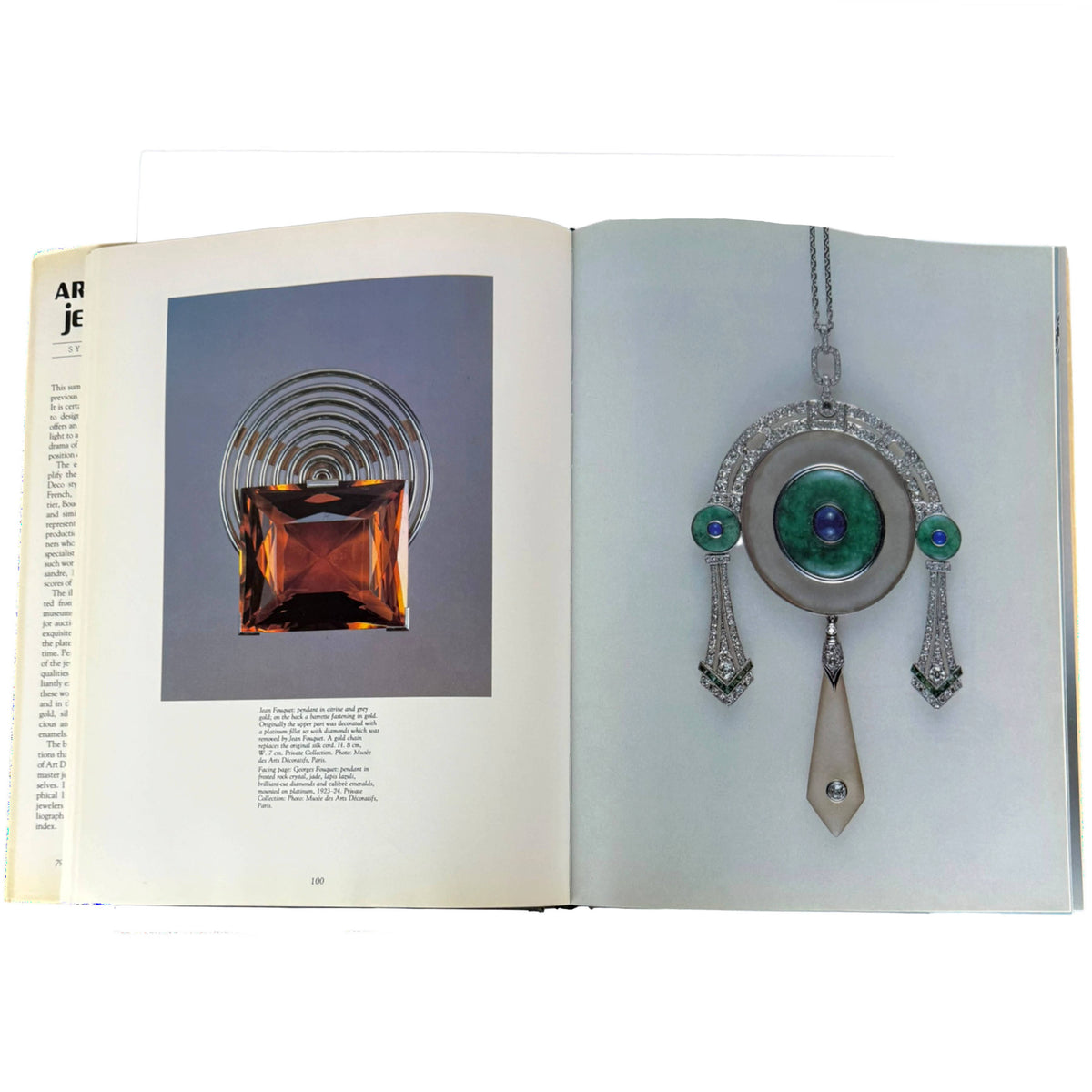 Art Deco jewellery book illustrated Jean Fouquet pendant