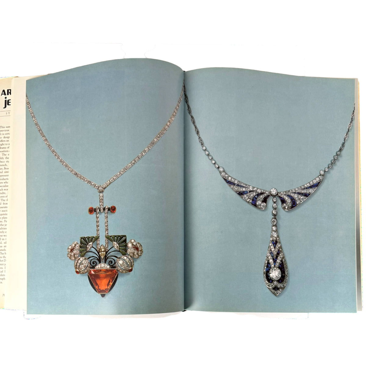 Art Deco jewellery book illustrated diamond and gemstone necklaces