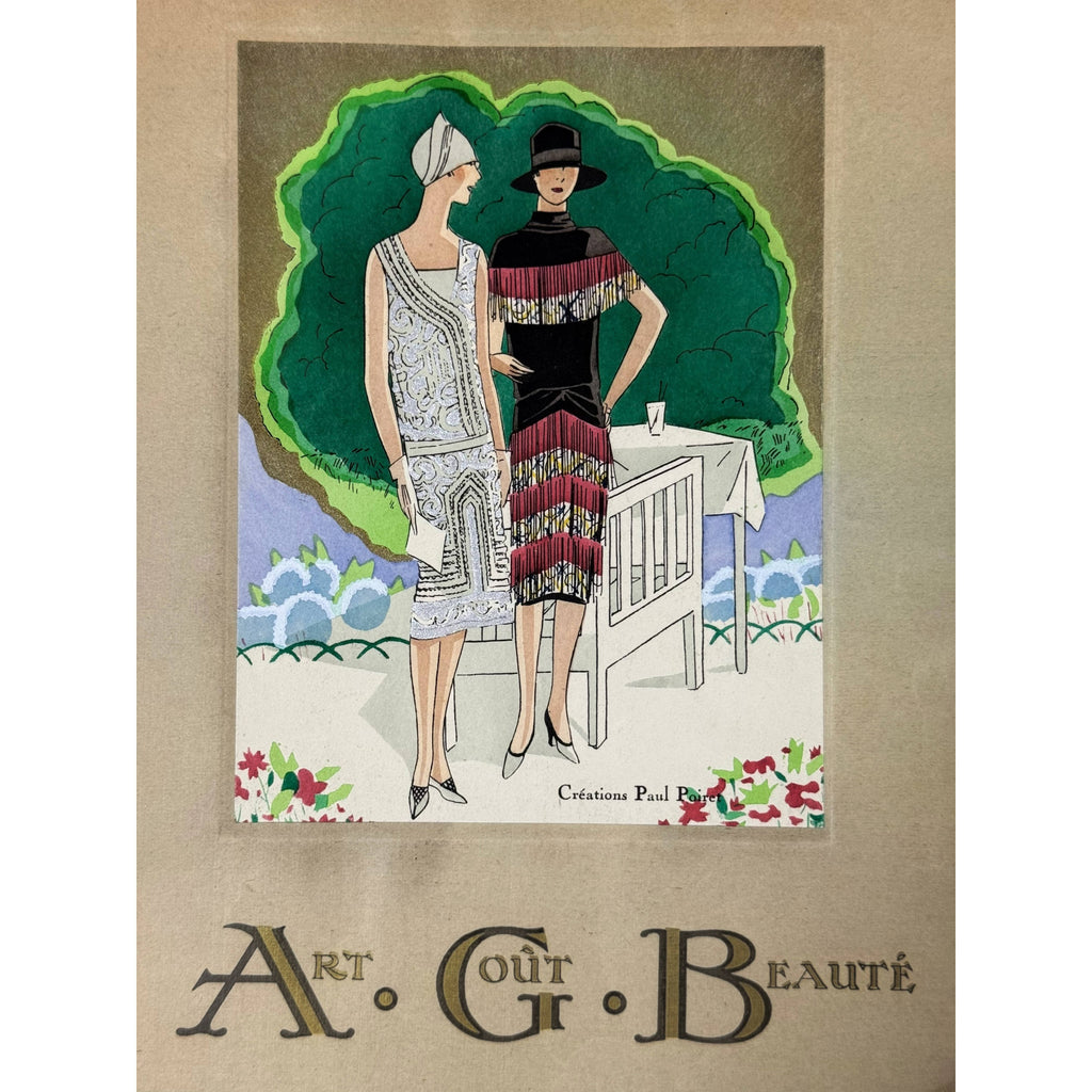 1927 Art Goût Beauté Fashion Magazine Paris Couture Pochoir Illustrations Paul Poiret