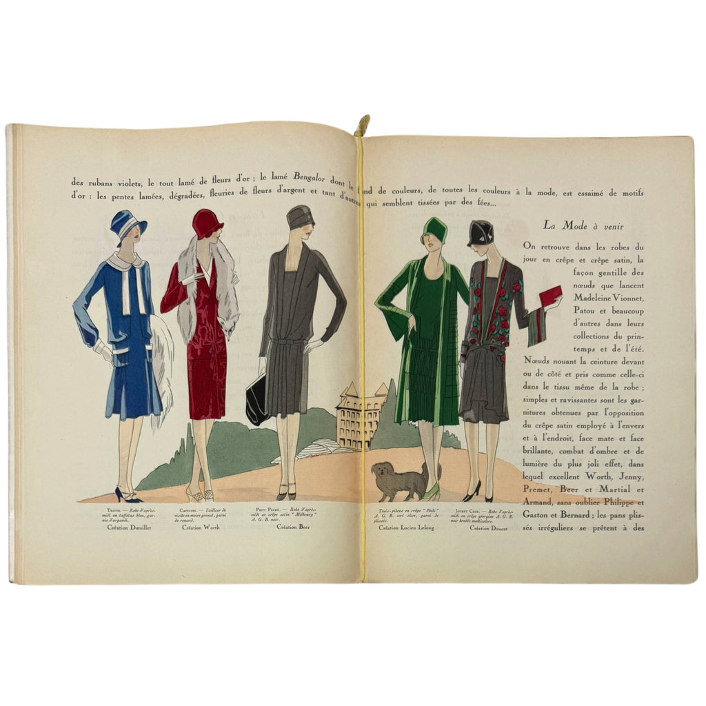 1927 Art Goût Beauté Fashion Magazine Paris Couture Pochoir Illustrations Paul Poiret