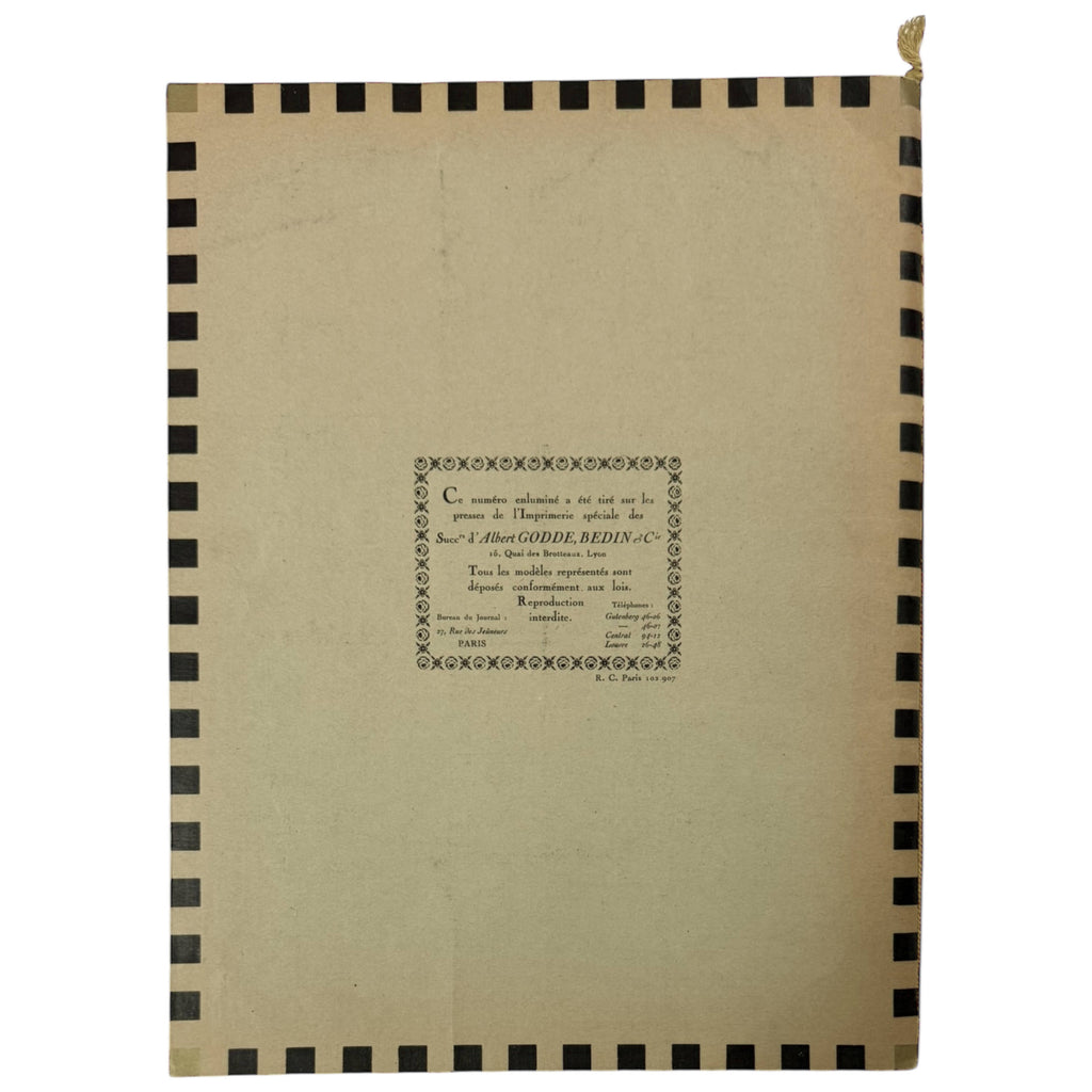 1927 Art Goût Beauté Fashion Magazine Paris Couture Pochoir Illustrations Paul Poiret