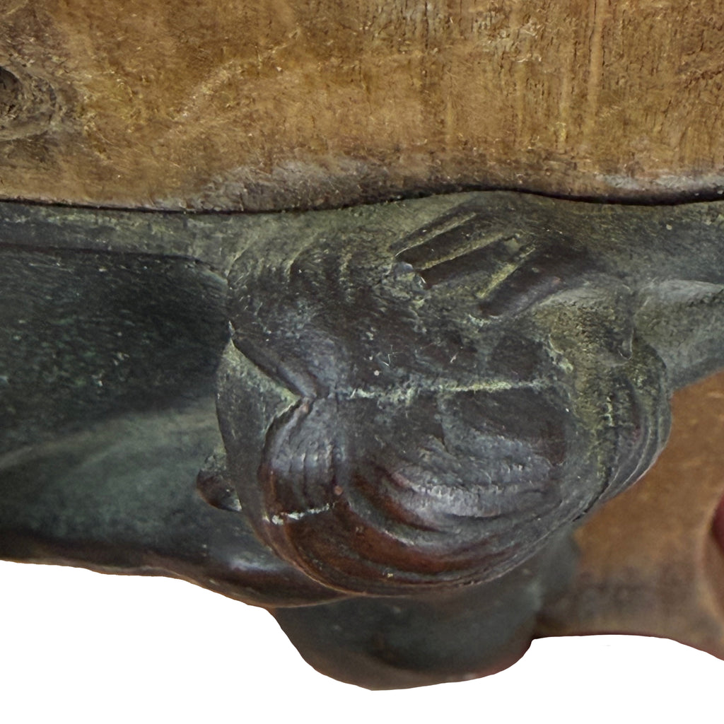 top of head on bronze art nouveau nude woman